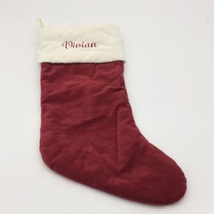 Pottery Barn Holiday Christmas Stocking “Vivian”